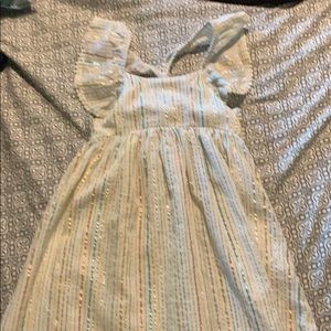 Cream and metallic dress